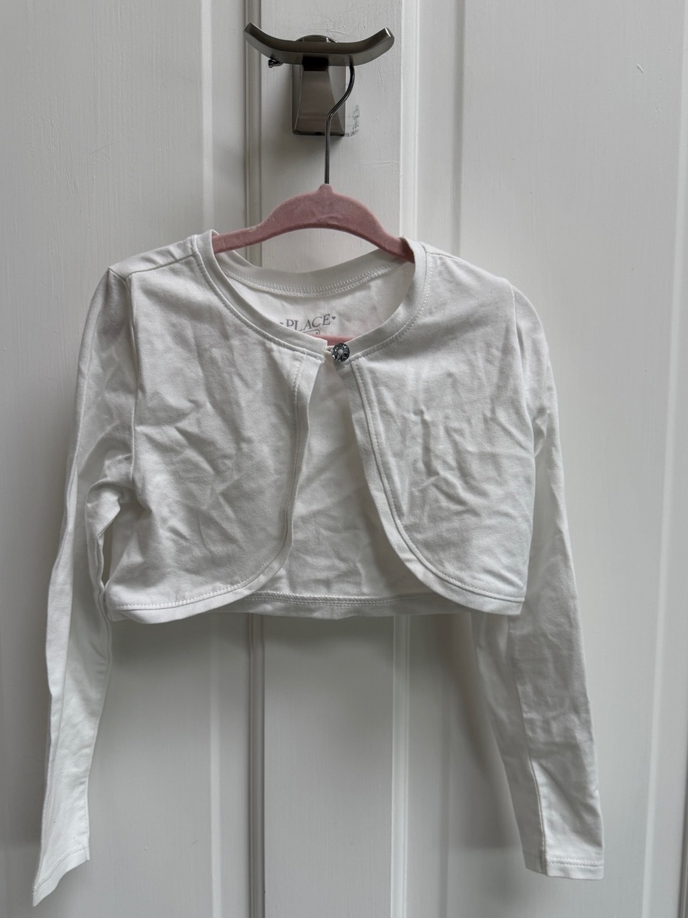 The Children’s Place Girls XS 4 White Cropped Bolero Cardigan Sweater